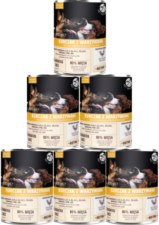 Pet Republic Adult Mokra Karma z kurczakiem i warzywami dla psa 6x1250g PAKIET