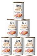 Brit Mono Protein DOG Adult Turkey&Sweet potato Karma mokra z indykiem i batatami op. 6x400g PAKIET