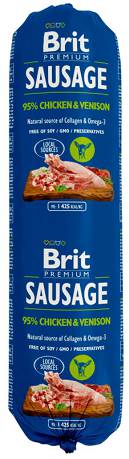 Brit Premium Sausage DOG Adult Chicken&Venison Karma mokra z kurczakiem i dziczyzną op. 800g