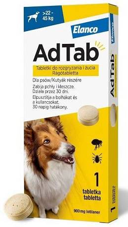 Elanco AdTab Tabletka 900mg dla psa 22kg-45kg op. 1szt.