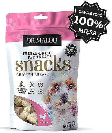 Dr Malou Freeze Dried Liofilizowane Przysmaki z kurczakiem dla psa 50g