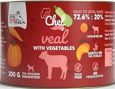 Syta Micha CHEF Veal Karma Mokra z cielęciną dla psa 200g
