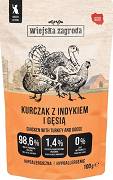 Wiejska Zagroda Hypoallergenic Mokra Karma Fileciki z kurczakiem, indykiem i gęsią dla kociąt 100g