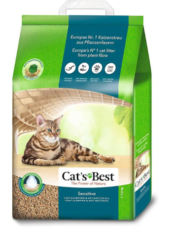Cat's Best Żwirek drzewny Sensitive (Green Power) dla kota poj. 20l (7.2kg)