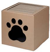 Carton+ Pets Netti Domek kartonowy z drapakiem dla kota