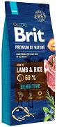 Brit Premium by Nature DOG Adult Sensitive Lamb&Rice Karma sucha z jagnięciną op. 15kg