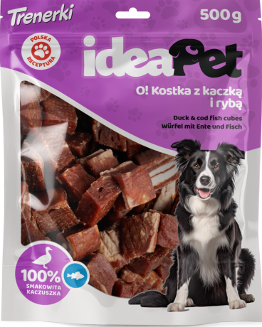 IdeaPet O! Kostka Przysmak z kaczką i rybą dla psa op. 500g