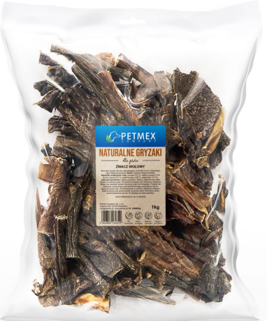 Petmex Żwacz wołowy suszony Przysmak dla psa op. 1kg