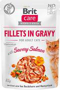 Brit Care CAT Adult Sterilised Fillets in Gravy Salmon Karma mokra z łososiem op. 85g