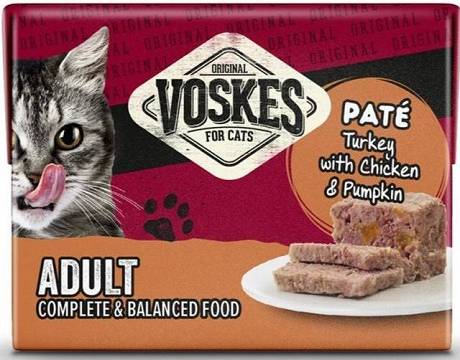 Voskes CAT Pate Karma mokra z indykiem i kurczakiem dla kota 85g