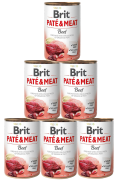 Brit Pate&Meat DOG Adult Beef Karma mokra z wołowiną op. 6x400g