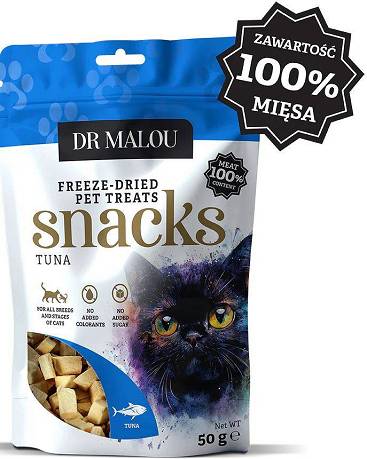 Dr Malou Freeze Dried Liofilizowane Przysmaki z tuńczykiem dla kota 50g