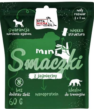 Syta Micha Mini Smaczki Przysmaki z jagnięciną dla psa 60g
