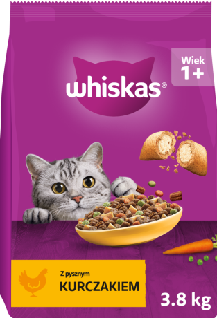 Whiskas CAT Adult Karma sucha z kurczakiem i warzywami op. 3.8g