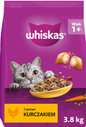 Whiskas CAT Adult Karma sucha z kurczakiem i warzywami op. 3.8g