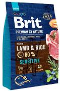 Brit Premium by Nature DOG Adult Sensitive Lamb&Rice Karma sucha z jagnięciną op. 3kg