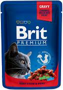 Brit Premium CAT with Beef Stew&Peas Karma mokra z wołowiną i groszkiem op. 100g