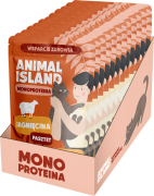 Animal Island Monoproteinowa Mokra Karma z jagnięciną w pasztecie dla kota 10x100g PAKIET