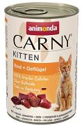 Animonda Carny CAT Kitten Karma mokra z wołowiną i drobiem op. 400g