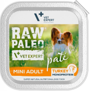 VetExpert Raw Paleo Pate Adult Mini Mokra Karma z indykiem dla psa 150g