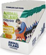 Animal Island Everyday Poultry&Liver in Jelly Mokra Karma z drobiem i wątróbką w galarecie dla kota 12x85g