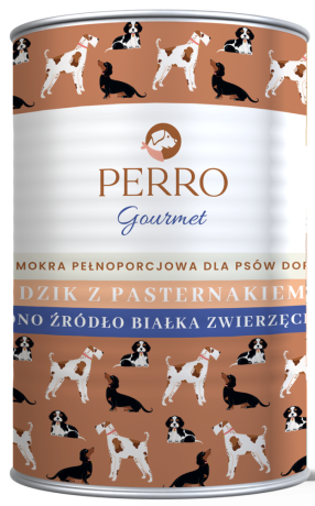 Perro Gourmet Adult Mokra Karma z dzikiem i pasternakiem dla psa 400g