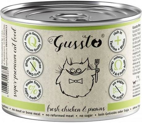 Gussto Fresh Chicken & Prawns Mokra Karma z kurczakiem 200g