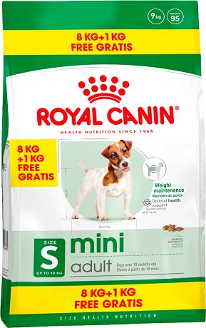 Royal Canin DOG Mini Adult Karma sucha op. 8kg +1kg GRATIS