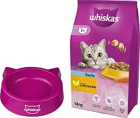 Whiskas CAT Adult Sterile Karma sucha z kurczakiem op. 14kg + MISECZKA WHISKAS GRATIS