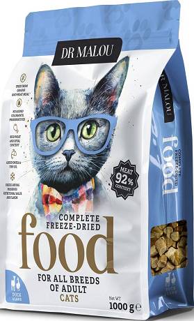 Dr Malou Freeze Dried Liofilizowana Karma z kaczką i jagnięciną dla kota 1kg