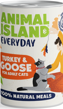 Animal Island Everyday Turkey&Goose Mousse Mokra Karma z indykiem i gęsią w musie dla kota 400g