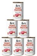 Brit Mono Protein DOG Beef&Rice Karma mokra z wołowiną i ryżem op. 6x400g PAKIET