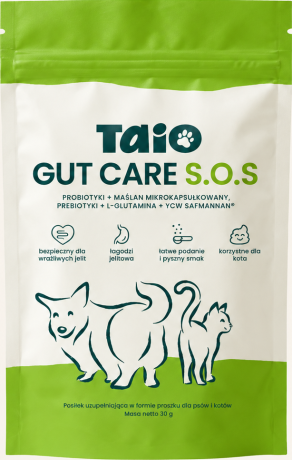 Taio Gut Care S.O.S. Priobiotyki + Maślan Sodu Suplement dla psa i kota 30g
