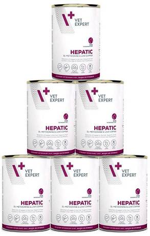 VetExpert Hepatic Adult Mokra Karma z kurczakiem dla psa 6x400g PAKIET