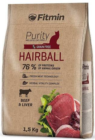 Fitmin CAT Adult Hairball with Beef&Liver Karma sucha z wołowiną op. 1.5kg WYPRZEDAŻ