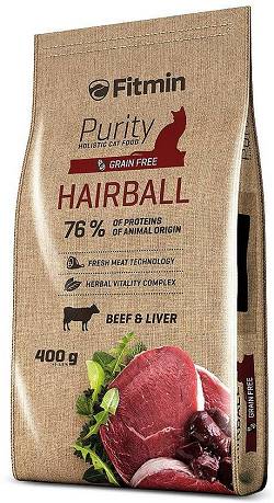 Fitmin CAT Adult Hairball with Beef&Liver Karma sucha z wołowiną op. 400g WYPRZEDAŻ