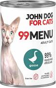 John Dog for Cats Adult 99 MENU Goose Mokra Karma z gęsią dla kota 400g