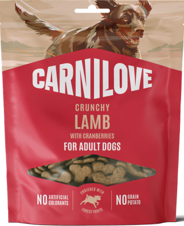 Carnilove DOG Adult Snack Crunchy Lamb Przysmak z jagnięciną i żurawiną 200g