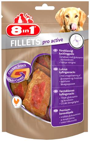 8in1 Fillets Pro Active Przysmak z kurczakiem dla psa op. 80g