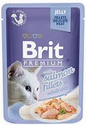 Brit Premium CAT with Salmon Fillets for Adult Cats Jelly Karma mokra z łososiem op. 85g