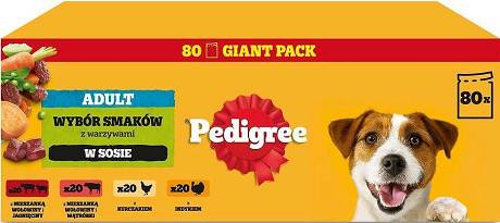 Pedigree DOG Wybór Smaków Mokra Karma w sosie 80x100g