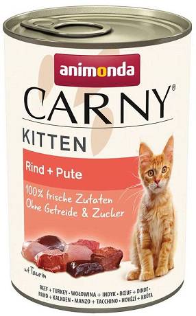 Animonda Carny CAT Kitten Karma mokra z wołowiną i indykiem op. 400g