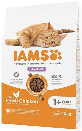 IAMS Cat Adult Hairball Control Sucha Karma dla kota 10kg