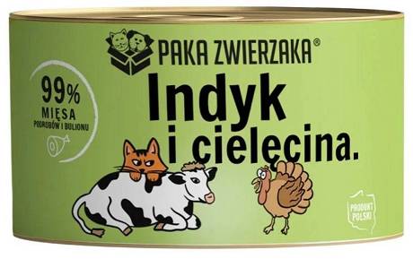 Paka Zwierzaka Duo Protein Mokra Karma z indykiem i cielęciną dla kota 200g