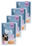 Brit Premium CAT with Salmon Fillets for Sterilised Cats Gravy Karma mokra z łososiem op. 12x85g PAKIET