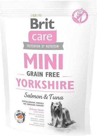 Brit Care DOG MINI Yorkshire Grain-Free Salmon&Tuna Karma sucha z łososiem i tuńczykiem op. 400g