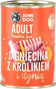 John Dog Adult Pumpkin Line Karma mokra z jagnięciną, królikiem i dynią dla psa op. 400g