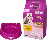 Whiskas CAT Junior Karma sucha z kurczakiem op. 14kg + MISECZKA WHISKAS GRATIS