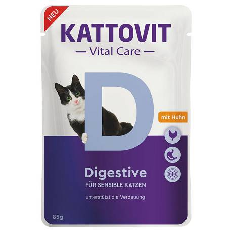 Kattovit CAT Vital Care Digestive (Huhn) Karma mokra z kurczakiem op. 85g 