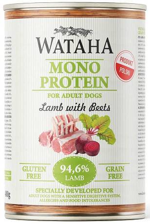Wataha Mono Adult Lamb&Beets Mokra Karma z jagnięciną i burakiem dla psa 400g